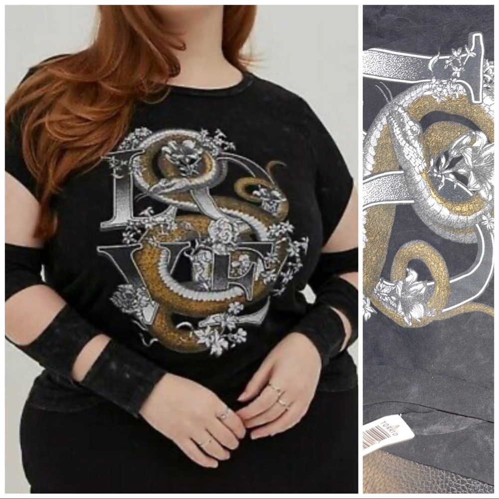 Torrid Lovesick Long Sleeve Slash Tee
